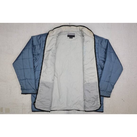 Vintage Nike 2XL Blue Hooded Windbreaker Jacket Full Zip Removable Liner 2-in-1 - Picture 6 of 16